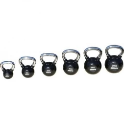 Гиря обрезиненная с хромированной ручкой PROFI-FIT, 28 кг, фото 2