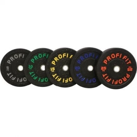 Диск для штанги HI-TEMP с цветными вкраплениями, PROFI-FIT D-51, 25 кг, фото 2