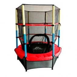 Батут DFC JUMP KIDS 55&quot; красн/желт/син, сетка (137см)