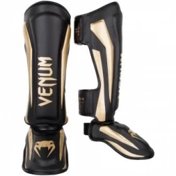 Щитки Venum Elite Black/Gold, фото 2