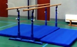 Брусья мужские никелированные с деревянными жердями