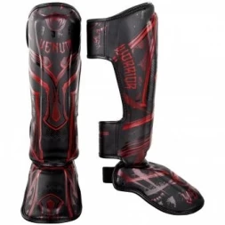 Щитки Venum Gladiator Black/Red, фото 1