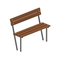 Скамья со спинкой - МФ 42.01.05-И1, фото 1 Скамья со спинкой - МФ 42.01.05-И1, фото 1