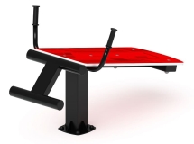 Лавка для пресса (красный) - Уличный тренажер - СТ 002-11 Лавка для пресса (красный) - Уличный тренажер - СТ 002-11