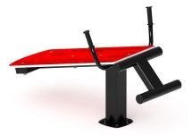 Лавка для пресса (красный) - Уличный тренажер - СТ 002-11 Лавка для пресса (красный) - Уличный тренажер - СТ 002-11
