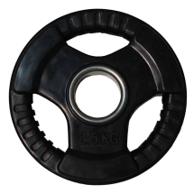 Диск обрезиненный ZSO черный 3 HANDLE  D-51,  2,5 кг