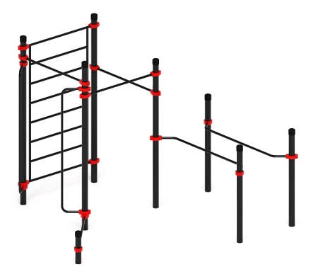 Воркаут ЛОВ 108 красный ВТ 102.15-01, фото 2