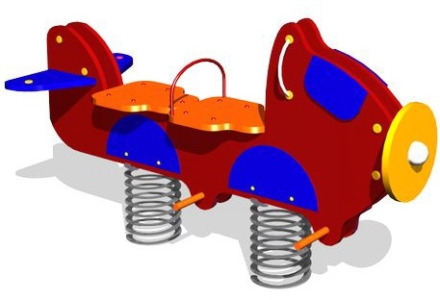 Качалка на пружине Аэроплан КЧ022 для детской площадки, фото 1