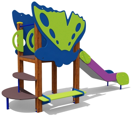 Горка Бабочка 08302.21 H=1000 для детской площадки, фото 1