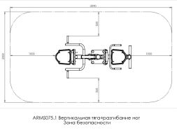 Уличный тренажёр для вертикальной тяги и разгибания ног ARMS075.1, фото 3