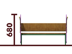 Скамейка детская Слоник 26019 для игровой площадки, фото 2