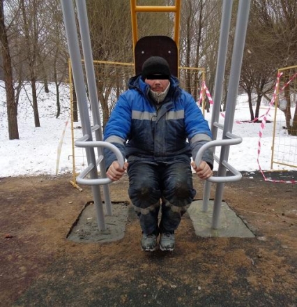 А-0112 Жим от груди уличный тренажер, фото 3