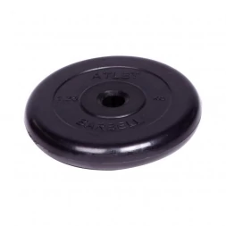 Диск обрезиненный Barbell Atlet d 31 мм чёрный 1,25 кг