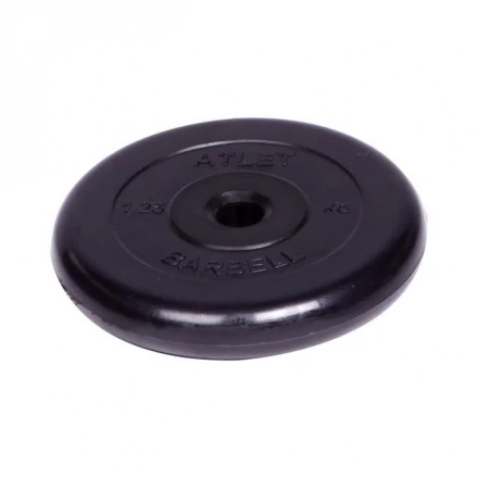 Диск обрезиненный Barbell Atlet d 31 мм чёрный 1,25 кг, фото 1
