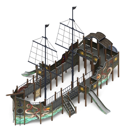 Флагман (Летучий Голландец) - ДИК 2.03.3.03-11.И1 - Игровой комплекс - H=1200 H=1500 H=2000, фото 2