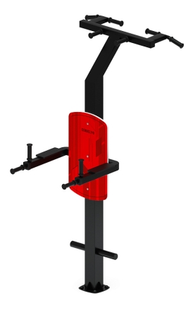 Турник три хвата+брусья (красный) - Уличный тренажер - СТ 012-11, фото 4