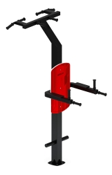 Турник три хвата+брусья (красный) - Уличный тренажер - СТ 012-11, фото 1