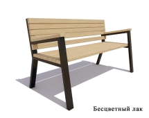 Садово-парковая скамейка «Гамбург», Ангарская сосна 1,8 м