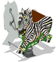 Качалка на пружине Зебра У1 КЧ079 для детской площадки