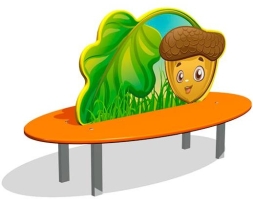 Скамейка детская Желудь СП069 для игровой площадки Скамейка детская Желудь СП069 для игровой площадки