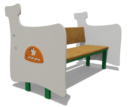 Скамейка детская Печка 26018 для игровой площадки, фото 1