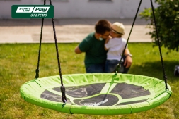 Качели SLP SYSTEMS 3 секции + лодочка красное + Качеля TS40 + сиденье гибкое желтое, фото 5