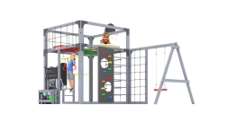 Детская игровая площадка Савушка КУБ–6 (Серый) с подушками , фото 3