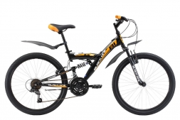 Велосипед Black One Ice FS 24 черно-желтый