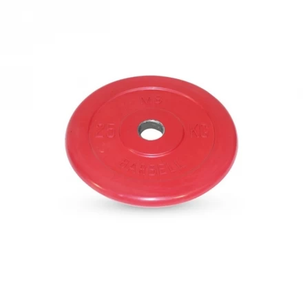 Диск обрезиненный Barbell d 51 мм цветной 25 кг, фото 1