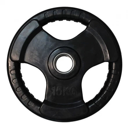 Диск обрезиненный ZSO черный 3 HANDLE  D-51, 15 кг, фото 1