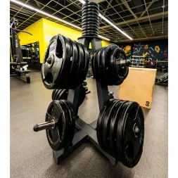 Диск обрезиненный ZSO черный 3 HANDLE  D-51, 20 кг, фото 2
