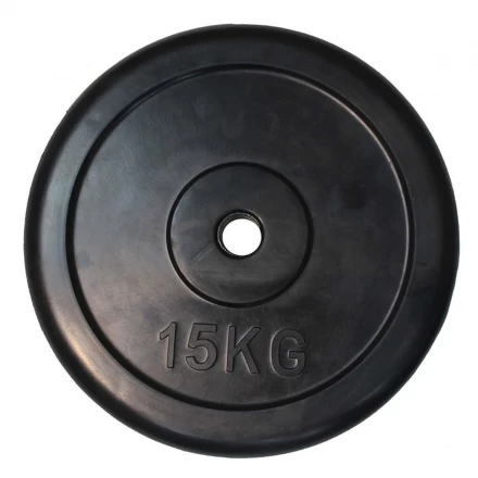 Диск обрезиненный ZSO черный Classic  D-26, 15 кг, фото 1