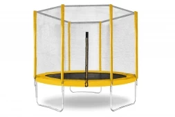 Батут с защитной сеткой &quot;Trampoline 8&quot; диаметр 2,4 м жёлтый, фото 1