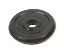 Диск обрезиненный Lite Weights 2469LW 26мм 0,5кг, черный, фото 2
