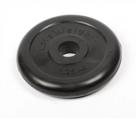 Диск обрезиненный Lite Weights 2471LW 26мм 1,25кг, черный, фото 2