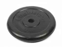 Диск обрезиненный Lite Weights 2475LW 26мм 5кг, черный, фото 2
