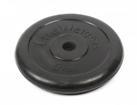 Диск обрезиненный Lite Weights 2475LW 26мм 5кг, черный, фото 2