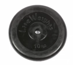 Диск обрезиненный Lite Weights 2477LW 26мм 10кг, черный, фото 1