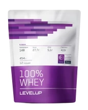 Концентрат сывороточного белка Level Up 100% WHEY Дойпак 454гр