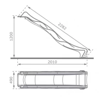 Горка типа - REX, HDPE высота 1200мм
