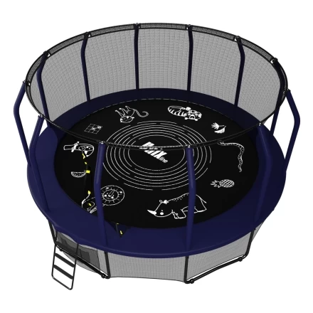 Батут Unix line Supreme Game 14 ft (blue) с защитной сеткой, фото 2