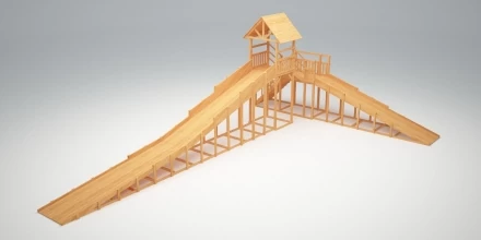 Зимняя деревянная горка &quot;Зима Wood&quot;-10, фото 1