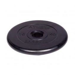 Диск обрезиненный Barbell Atlet d 51 мм чёрный 15 кг
