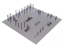 Проект Районная площадка для Воркаут и ГТО 3-1 (15 x 15 м)
