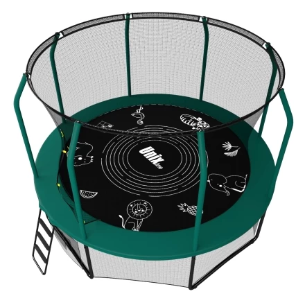 Батут Unix line Supreme Game 8 ft (green) диаметр 244 см с защитной сеткой, фото 2