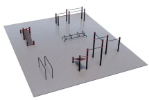 Проект Дворовая площадка для Воркаут и ГТО 2-5 (12 x 10 м)