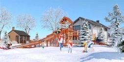 Зимняя деревянная игровая горка TORUDA Север - 10 (скат 11.8 м), фото 2