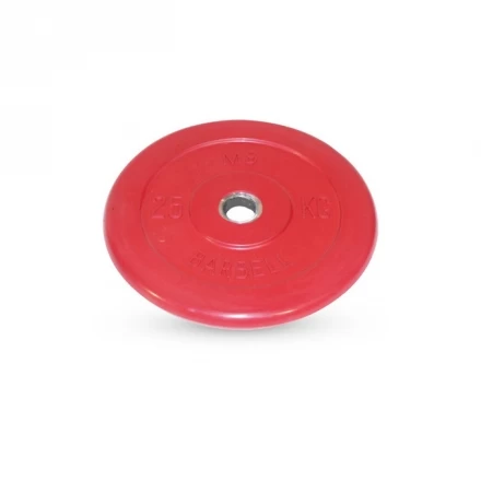 Диск обрезиненный Barbell d 31 мм цветной 25 кг, фото 1