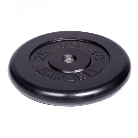 Диск обрезиненный Barbell d 31 мм чёрный 25 кг, фото 1
