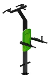Турник три хвата+брусья (зеленый) - Уличный тренажер - СТ 012-12, фото 4